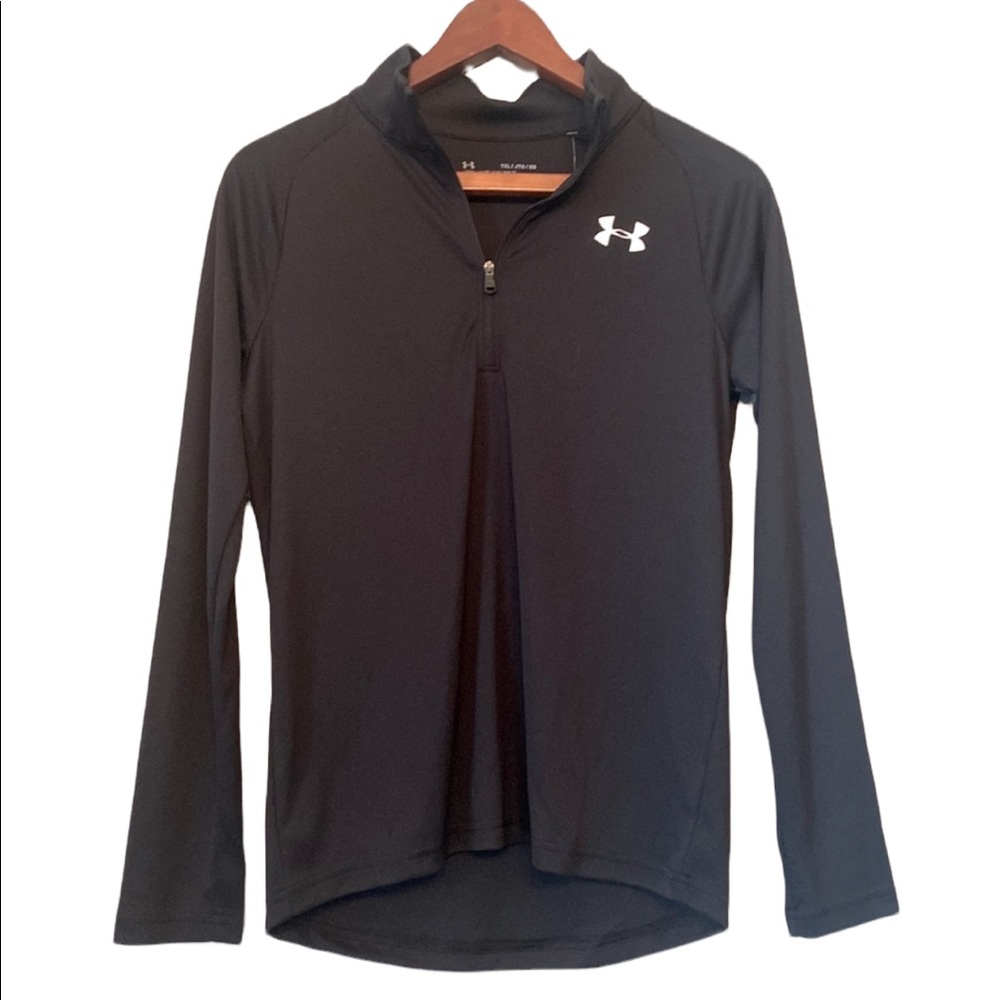 Youth Under Armour Black Long Sleeved Athletic Jacket